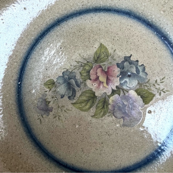 Vintage Monroe Salt Works Delicate Flowers Floral Print  Pasta Plate - Picture 2 of 6